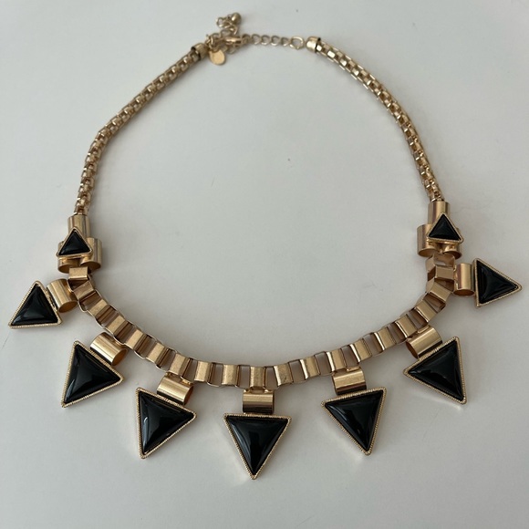 Express women’s Geometric Tribal Triangle Statement Necklace - Picture 3 of 5